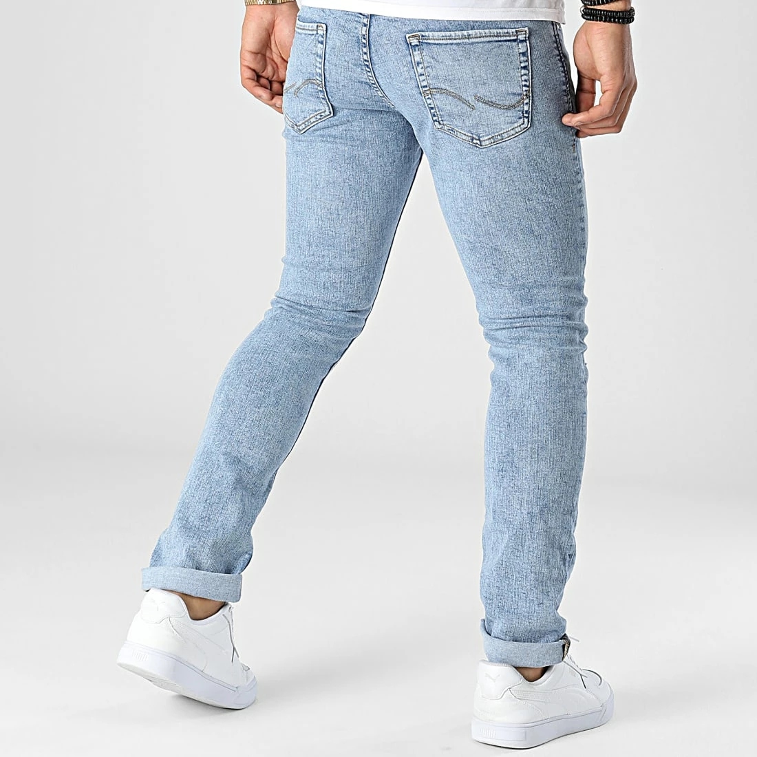 Meilleure vente 👏 Jean Slim Glenn Original Bleu Wash de Jack And Jones 🌟 4 Meilleure vente 👏 Jean Slim Glenn Original Bleu Wash de Jack And Jones 🌟 – Image 4