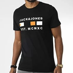 Bon marché 🌟 Tee 👚 Shirt Freddie Noir de Jack And Jones 🌟 -Jack And Jones Soldes jack and jones 346389 12225448 BLACK 20221031T145114 03
