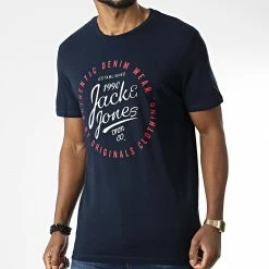 Bon marché ✨ Tee 👚 Shirt Eskild Bleu Marine de Jack And Jones 🤩 -Jack And Jones Soldes jack and jones 346393 12230635 NAVY BLAZER 20221031T144736 03