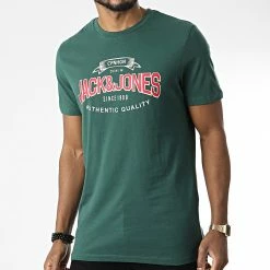 Le moins cher 😍 Tee 👚 Shirt Eskild Vert de Jack And Jones 👍