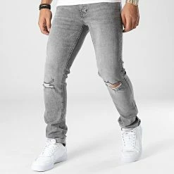 Meilleure vente 🔥 Jean Slim Glenn Original Gris de Jack And Jones 💯