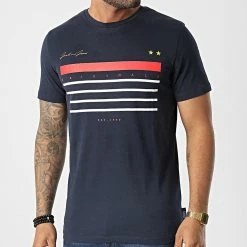 Meilleure vente 🌟 Tee 👚 Shirt Requims Bleu Marine de Jack And Jones 🌟 -Jack And Jones Soldes jack and jones 346482 12228875 NAVY BLAZER 20221103T161029 03