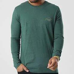 Sortie 😉 Tee 👕 Shirt Manches Longues Ferry Vert de Jack And Jones 🎉