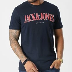 Coupon 🎉 Tee 👕 Shirt Hook Bleu Marine de Jack And Jones 🎁