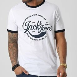 Meilleure affaire 😉 Tee 👕 Shirt 12230623 Blanc de Jack And Jones 🌟 -Jack And Jones Soldes jack and jones 346498 12230623 WHITE 20221103T160829 03