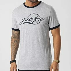 Meilleure affaire 🔥 Tee 👚 Shirt 12230623 Gris Chiné de Jack And Jones 🎉 -Jack And Jones Soldes jack and jones 346499 12230623 LIGHT GREY MELANGE 20221104T142617 03
