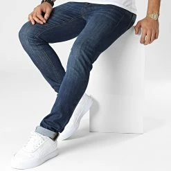 Tout neuf ⭐ Jean Slim Glenn 12224987 Bleu Denim de Jack And Jones 🌟 -Jack And Jones Soldes jack and jones 346506 12224987 BLUE DENIM 20221108T152018 03
