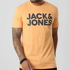 Sortie 👍 Tee 👚 Shirt Corp Logo 12151955 Orange de Jack And Jones 🤩 -Jack And Jones Soldes jack and jones 346532 12151955 PUMPKIN SLIM LARGE 20221104T150421 03