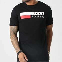 Offres 🛒 Tee 👕 Shirt Corp Logo Noir de Jack And Jones 🌟 -Jack And Jones Soldes jack and jones 346538 12151955 BLACK PLAY 4 20221103T161830 03