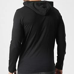 Tout neuf ⌛ Tee 👚 Shirt Manches Longues Capuche William 12222160 Noir de Jack And Jones ⭐ -Jack And Jones Soldes jack and jones 346547 12222160 BLACK 20221103T161704 04