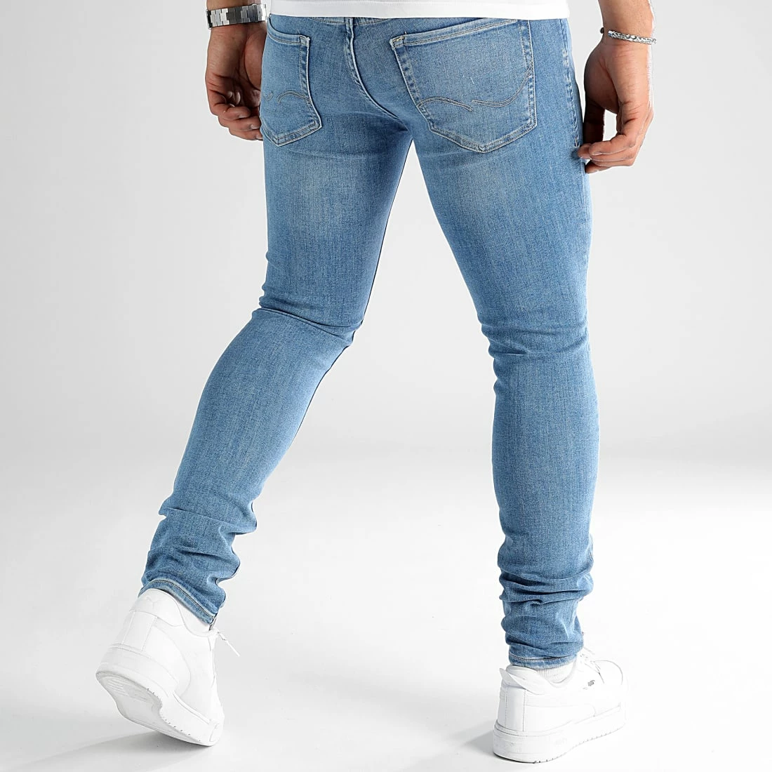Promo 🎉 Jean Skinny Liam 12224986 Bleu Denim de Jack And Jones 💯 4 Promo 🎉 Jean Skinny Liam 12224986 Bleu Denim de Jack And Jones 💯 – Image 4