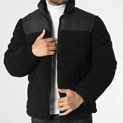 Sortie 👍 Veste Fourrure Zippée Chili Noir de Jack And Jones ✔️