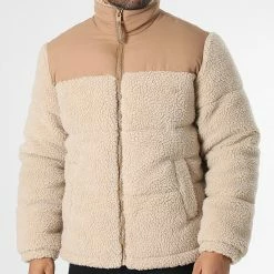 Top 10 😀 Veste Fourrure Zippée Chili Beige de Jack And Jones 🔔 -Jack And Jones Soldes jack and jones 347185 12218825 OATMEAL 20221110T155626 03