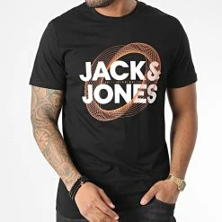 Meilleure affaire 🎉 Tee 👕 Shirt Luca Noir de Jack And Jones 🥰