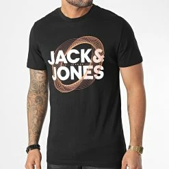 Meilleure affaire 🎉 Tee 👕 Shirt Luca Noir de Jack And Jones 🥰 -Jack And Jones Soldes jack and jones 347211 12225445 BLACK 20221114T155339 03