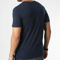 Le moins cher 👍 Tee 👚 Shirt Luca Bleu Marine de Jack And Jones ✔️ -Jack And Jones Soldes jack and jones 347212 12225445 NAVY BLAZER 20221110T152704 04