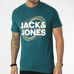 De gros 🛒 Tee 👚 Shirt Luca Bleu Pétrole de Jack And Jones ⌛
