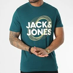 De gros 🛒 Tee 👚 Shirt Luca Bleu Pétrole de Jack And Jones ⌛ -Jack And Jones Soldes jack and jones 347213 12225445 DEEP TEAL 20221110T154748 03