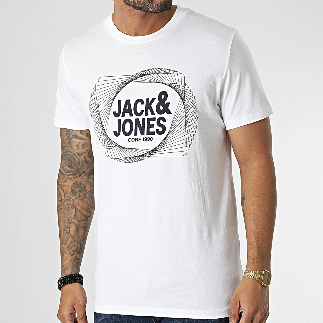 Budget ✔️ Tee 👕 Shirt Luca Blanc de Jack And Jones 🌟 1 Budget ✔️ Tee 👕 Shirt Luca Blanc de Jack And Jones 🌟