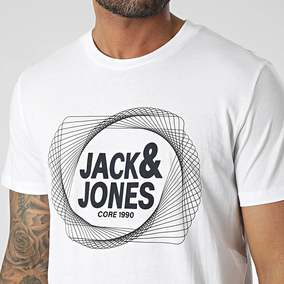 Budget ✔️ Tee 👕 Shirt Luca Blanc de Jack And Jones 🌟 2 Budget ✔️ Tee 👕 Shirt Luca Blanc de Jack And Jones 🌟 – Image 2