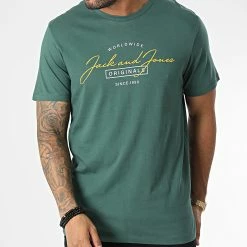 Offres 🛒 Tee 👕 Shirt Ferry Vert de Jack And Jones 🎁