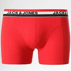 Budget ❤️ Lot De 3 Boxers Cotton Rouge Blanc Noir de Jack And Jones ✔️ -Jack And Jones Soldes jack and jones 347307 12221109 BLACK RED WHIT 20221121T135212 03