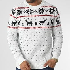 Coupon 🔥 Pull Snowflake Blanc de Jack And Jones ✔️ -Jack And Jones Soldes jack and jones 347357 12225286 CLOUD DANCER 20221110T152916 03