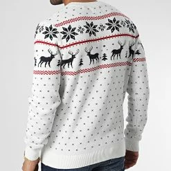 Coupon 🔥 Pull Snowflake Blanc de Jack And Jones ✔️ -Jack And Jones Soldes jack and jones 347357 12225286 CLOUD DANCER 20221110T152918 04