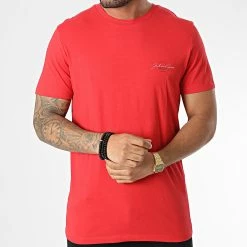 Budget 🤩 Tee 👚 Shirt Ferry Rouge de Jack And Jones 🌟 6 Budget 🤩 Tee 👚 Shirt Ferry Rouge de Jack And Jones 🌟 -Jack And Jones Soldes jack and jones 347370 12225556 ROCOCCO RED 20221110T155142 03