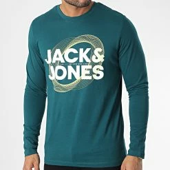 Top 10 🧨 Tee 👕 Shirt Manches Longues Luca Vert de Jack And Jones ❤️