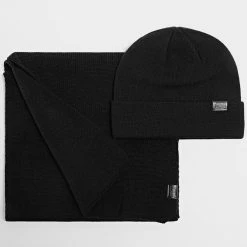 De gros 😉 Lot Bonnet Et Echarpe 12163827 Noir de Jack And Jones 🔔