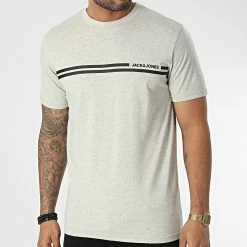 Remise 🔔 Tee 👚 Shirt William Gris Chiné de Jack And Jones 🎉