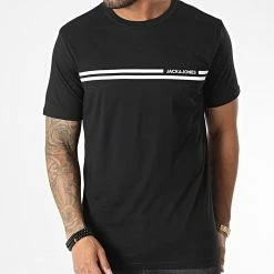 Meilleure vente 😉 Tee 👕 Shirt William Noir de Jack And Jones ⭐ -Jack And Jones Soldes jack and jones 347395 12222150 BLACK 20221110T160125 03