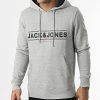 Sortie 🔔 Sweat Capuche Friday Gris Chiné de Jack And Jones 🎁