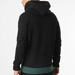 Meilleur prix 🎉 Sweat Capuche Copenhagen Blocking Noir Vert de Jack And Jones 😍 -Jack And Jones Soldes jack and jones 347495 12220526 BLACK 20221114T140320 04