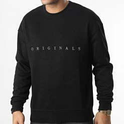 De gros 🛒 Sweat Crewneck Copenhagen Noir de Jack And Jones 😉