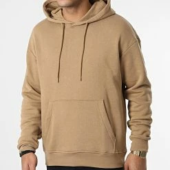 Grosses soldes ⌛ Sweat Capuche Oversize Large Brink Camel de Jack And Jones 😀