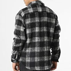 Meilleure vente 😀 Surchemise A Carreaux Knox Noir Gris de Jack And Jones 😀 -Jack And Jones Soldes jack and jones 347540 12216468 BLACK 20221114T125353 04
