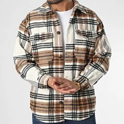 Meilleure affaire 🔔 Surchemise A Carreaux Rollie Beige Camel de Jack And Jones 💯 -Jack And Jones Soldes jack and jones 347703 12213480 CLOUD DANCER 20221124T144808 03