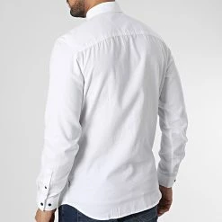 De gros 🛒 Chemise Manches Longues Orion Blanc de Jack And Jones ✔️ -Jack And Jones Soldes jack and jones 347710 12219371 WHITE SOLID 20221124T144602 04