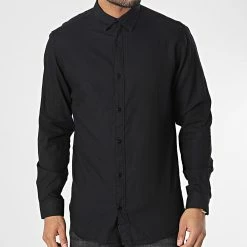 Top 10 🧨 Chemise Manches Longues Orion Noir de Jack And Jones 🧨 -Jack And Jones Soldes jack and jones 347712 12219371 BLACK SOLID 20221124T145121 03