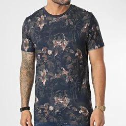 Budget ⌛ Tee 👚 Shirt Floral Blatropic Digital Bleu Marine Orange de Jack And Jones 🥰 -Jack And Jones Soldes jack and jones 347713 12222806 FOXTROT 20221124T144455 03