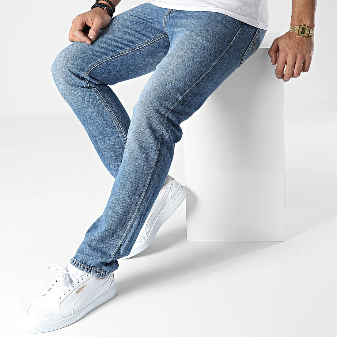 Vente flash 😀 Jean Regular Loose Chris Original Bleu Denim de Jack And Jones 🔔 3 Vente flash 😀 Jean Regular Loose Chris Original Bleu Denim de Jack And Jones 🔔 – Image 3