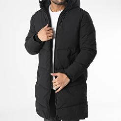Vente flash 🌟 Doudoune Capuche Longue Copenhagen Noir de Jack And Jones 👏