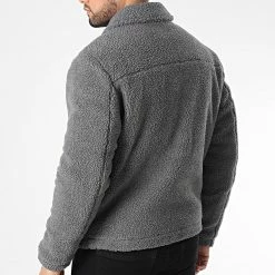 Meilleure vente 😀 Veste Polaire Zippée Brick Gris de Jack And Jones 🔔 -Jack And Jones Soldes jack and jones 348656 12219848 CHARCOAL GRAY 20221123T161422 04