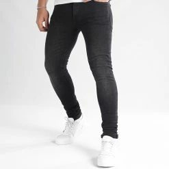 Promo 🤩 Jean Skinny Tom Original Noir de Jack And Jones 🌟 -Jack And Jones Soldes jack and jones 348696 12226377 BLACK DENIM 20221124T154541 03