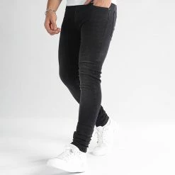 Promo 🤩 Jean Skinny Tom Original Noir de Jack And Jones 🌟 -Jack And Jones Soldes jack and jones 348696 12226377 BLACK DENIM 20221124T154544 05