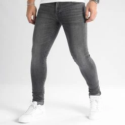 Bon marché 👏 Jean Skinny Tom Original Noir de Jack And Jones 🤩