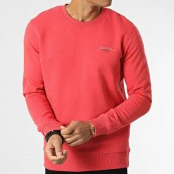 Bon marché ❤️ Sweat Crewneck Ferry Rouge de Jack And Jones 🎉