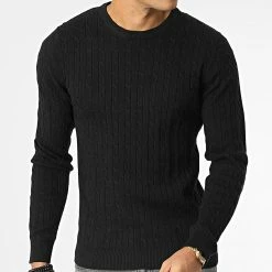 Top 10 ✔️ Pull Richard Knit 12220795 Noir de Jack And Jones 🔥